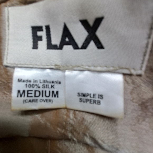 FLAX 100% Silk Tunic/Jacket  Size M - Picture 5 of 9